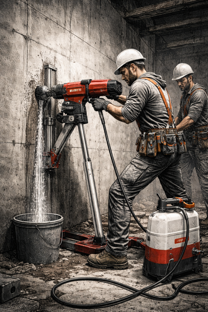 Odwierty w betonie Bielsko-Biała – wiercenie diamentowe precyzyjne